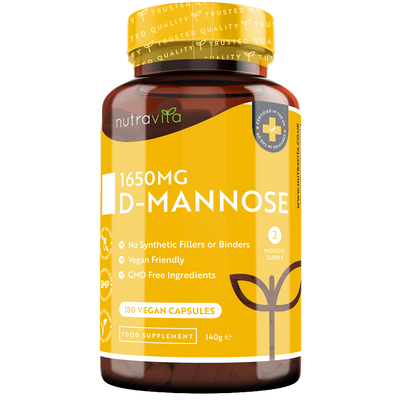 D-Mannose 1650mg High Strength 180 Vegan Capsules