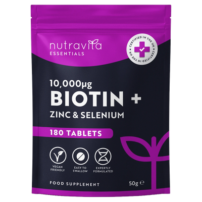 Biotin 10,000mcg Essentials 180 Tablets