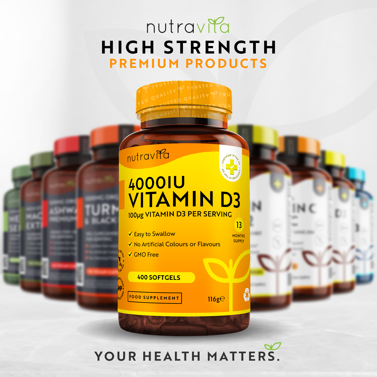 Vitamin D3 4000IU (100ug) Softgels 400 Days Supply