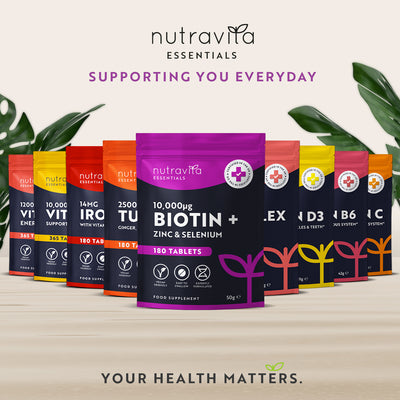 Biotin 10,000mcg Essentials 180 Tablets