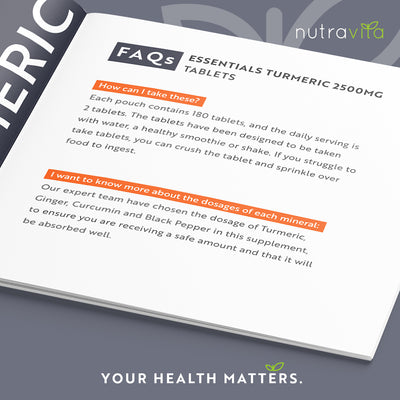 Turmeric 2500mg Essentials 180 Tablets