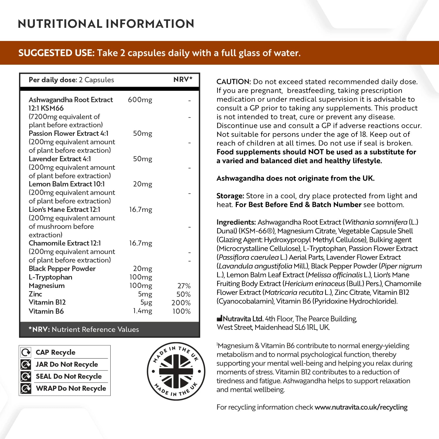 Ashwagandha Relax Complex