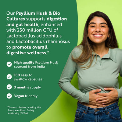 Psyllium Husk 4500mg with 500 Million CFU