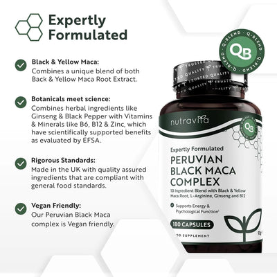 Black Maca Complex 6000mg - 180 Capsules