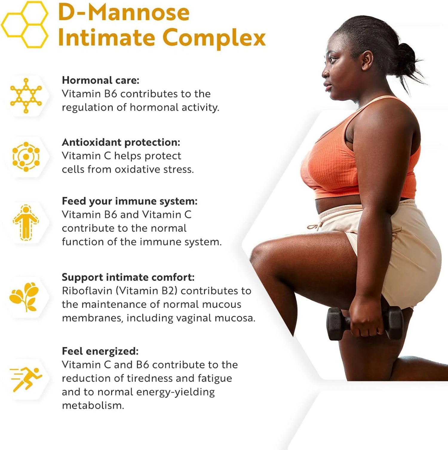 D Mannose with Cranberry, Vitamin C and Vitamin B