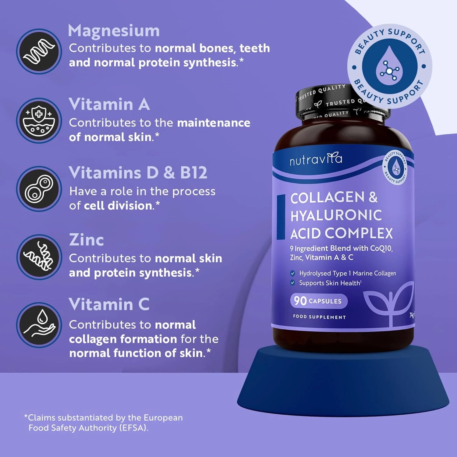 Collagen & Hyaluronic Acid Complex - 90 Capsules