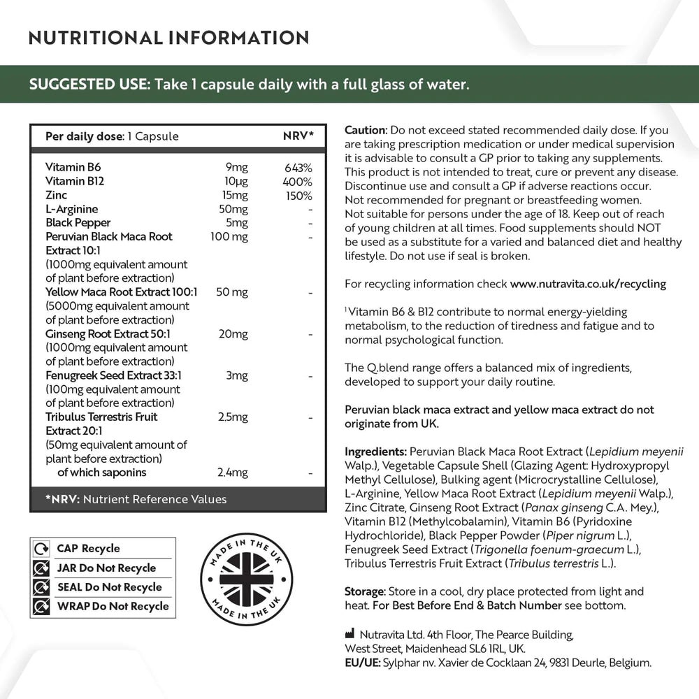 Black Maca Complex 6000mg - 180 Capsules