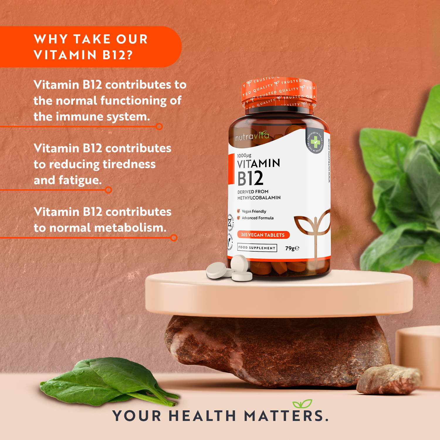 Vitamin B12 1000mcg 365 Vegan Tablets