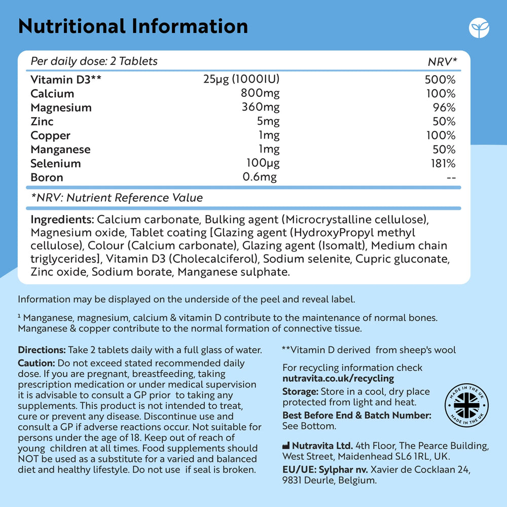 Calcium Magnesium Zinc & Vitamin D3