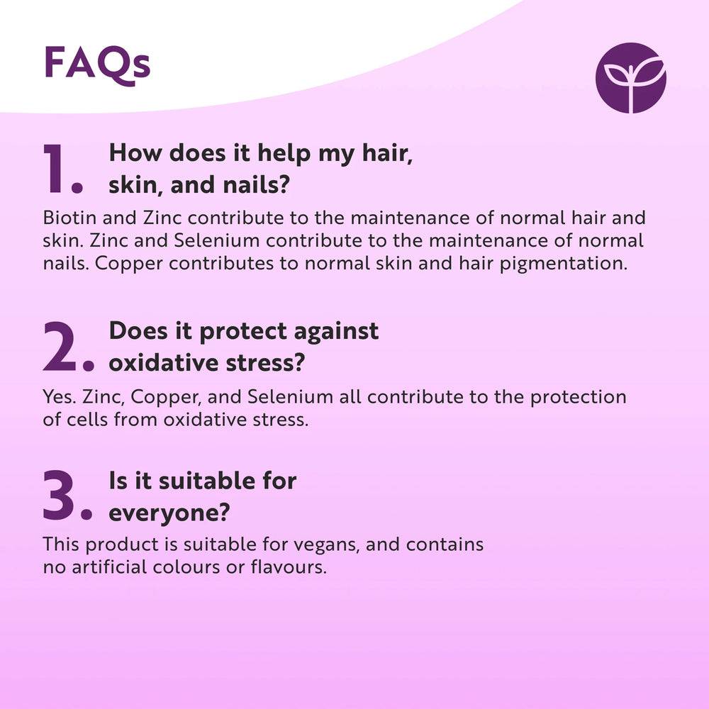 Biotin 12,000ug with Albion™ Zinc, Selenium & Copper 365 Vegan Tablets