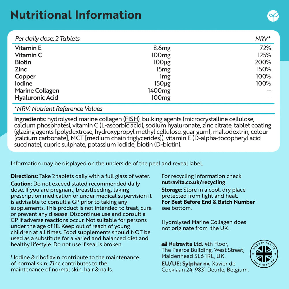 Hydrolysed Marine Collagen with Hyaluronic Acid 1400mg