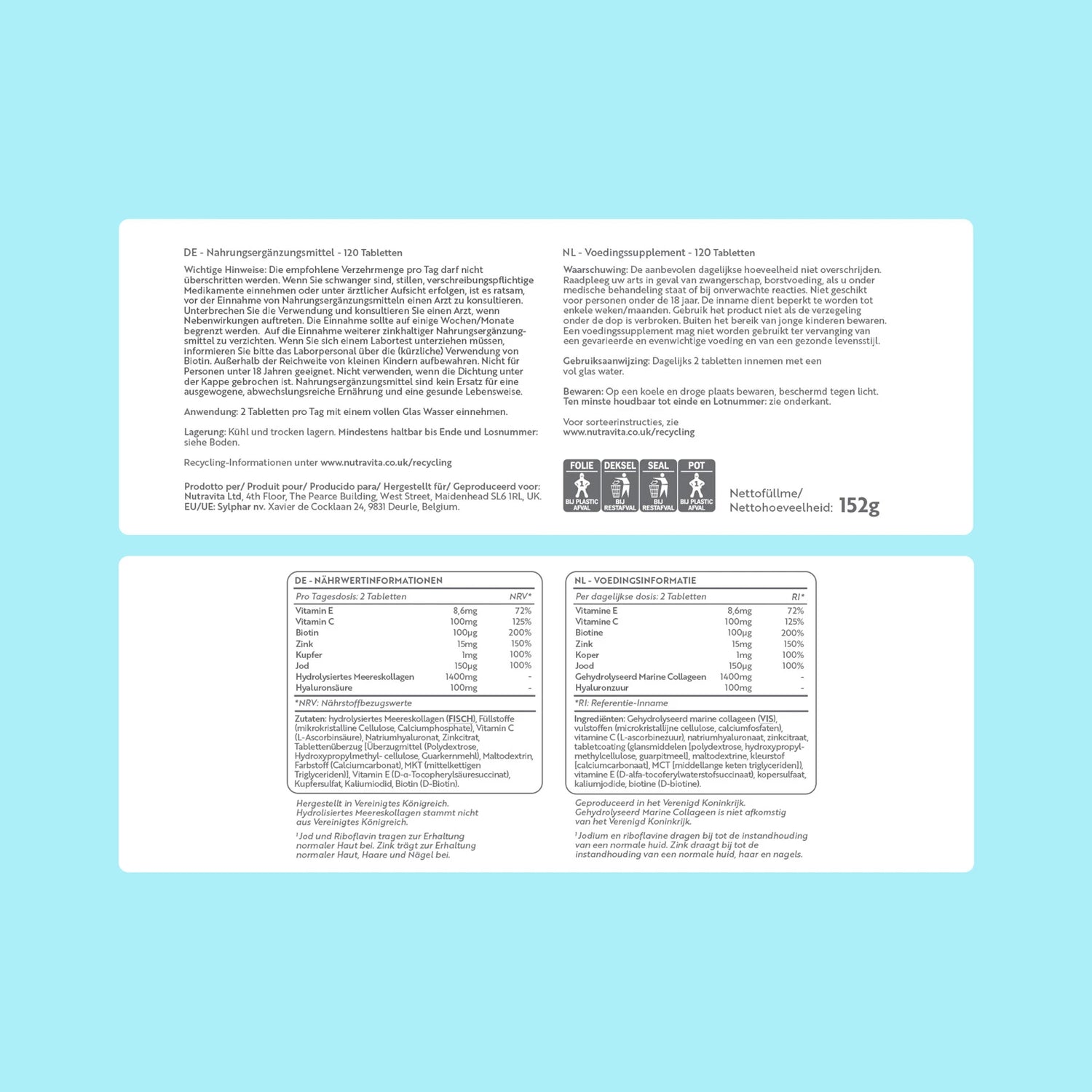 Hydrolysed Marine Collagen with Hyaluronic Acid 1400mg