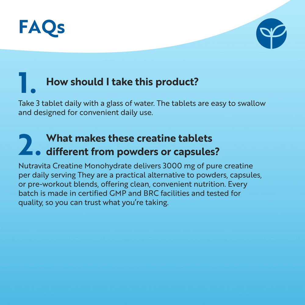 Pure Creatine Monohydrate Tablets