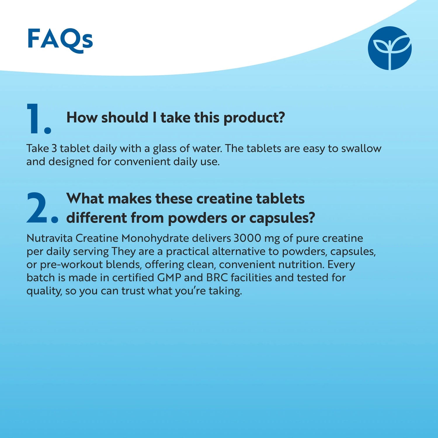 Pure Creatine Monohydrate Tablets