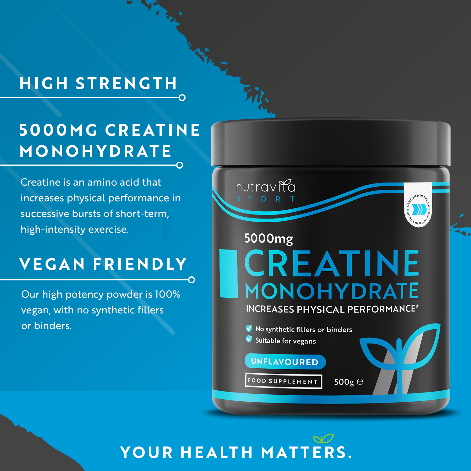 Creatine Monohydrate Powder 5000mg