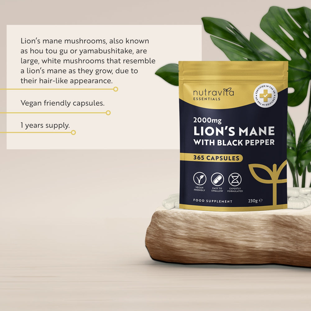 Organic Lions Mane 365 Vegan Capsules
