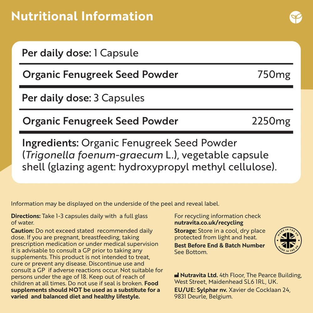 Organic Fenugreek Capsules
