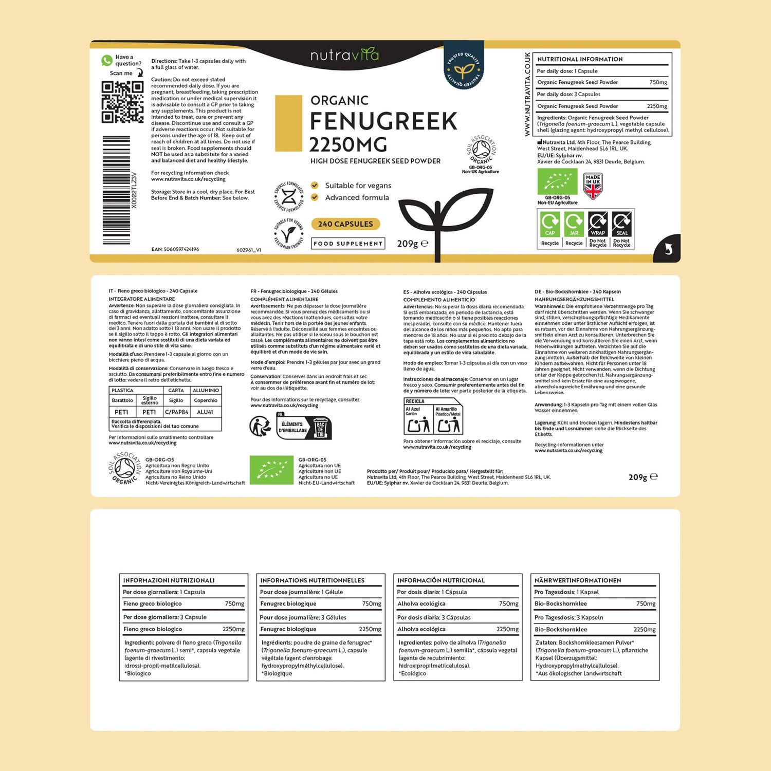 Organic Fenugreek Capsules