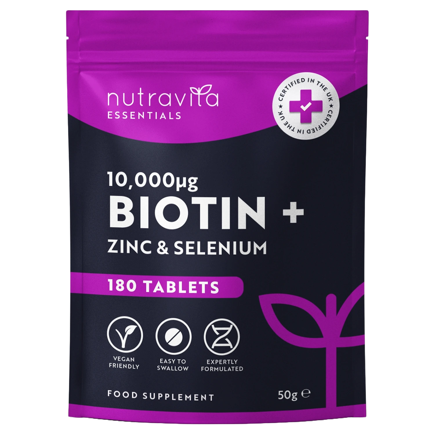 Biotin 10,000mcg Essentials 180 Tablets