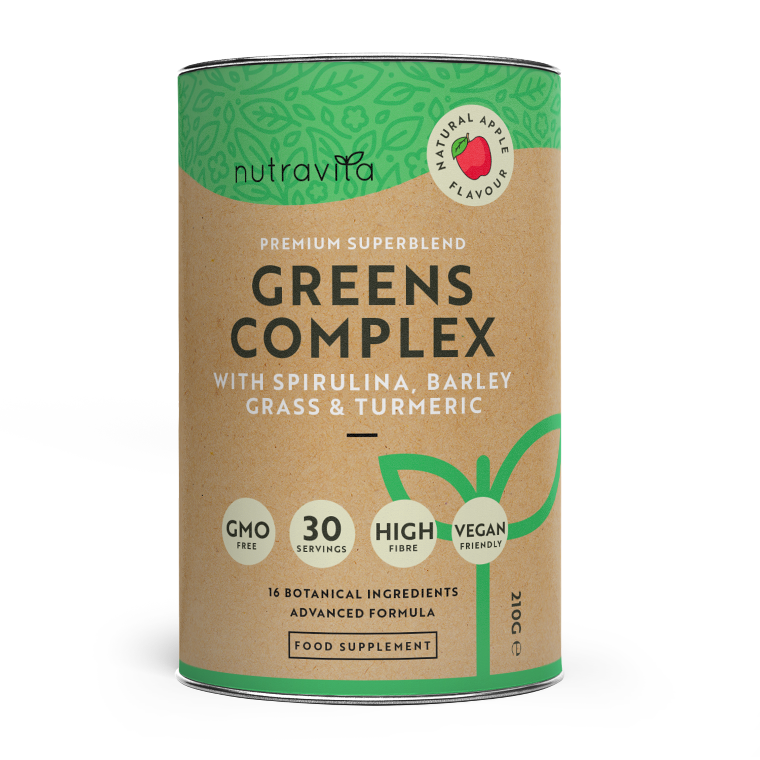 Super Greens Powder Complex - Natural Apple Flavour