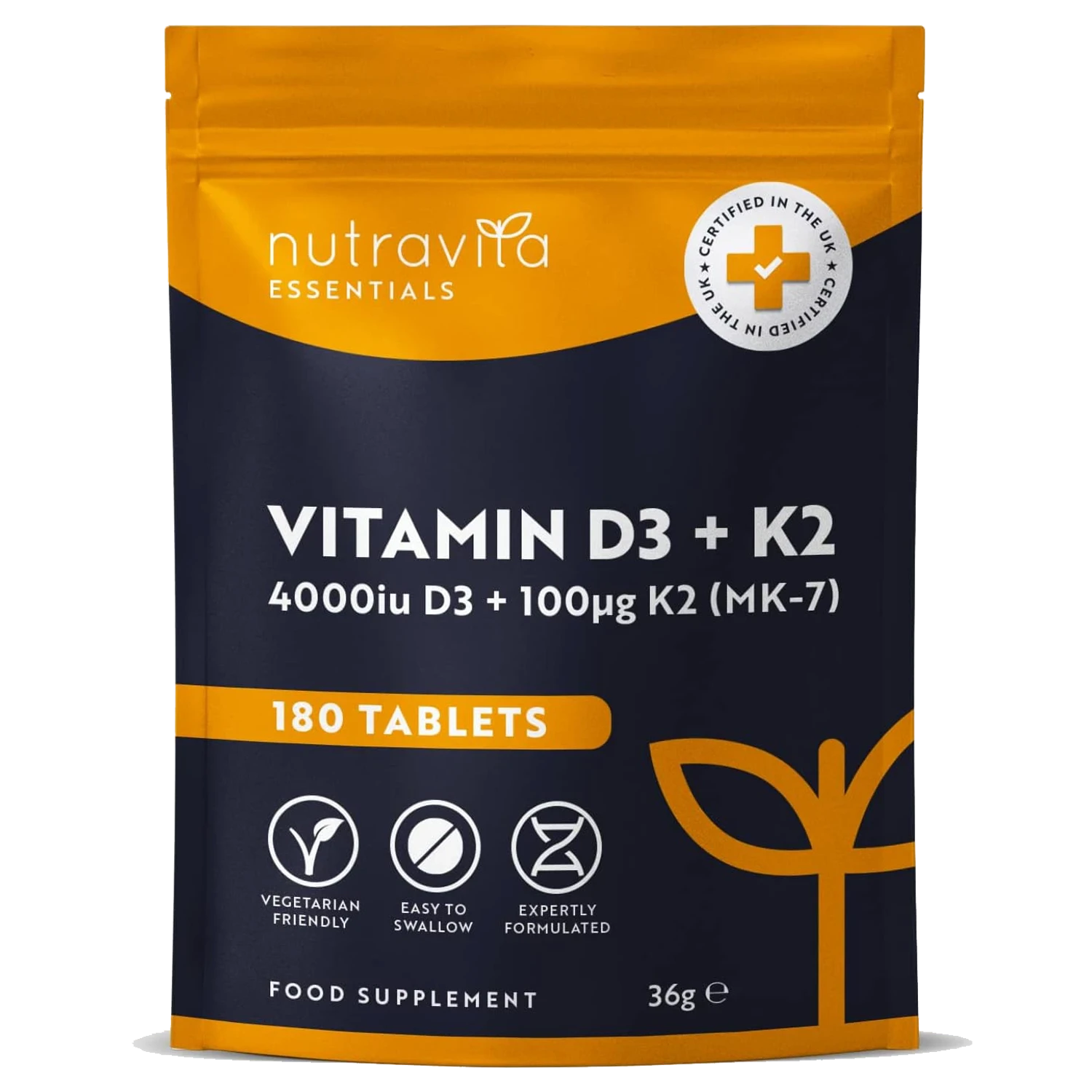 Vitamin D3 4000 iu & Vitamin K2 100μg (MK7)