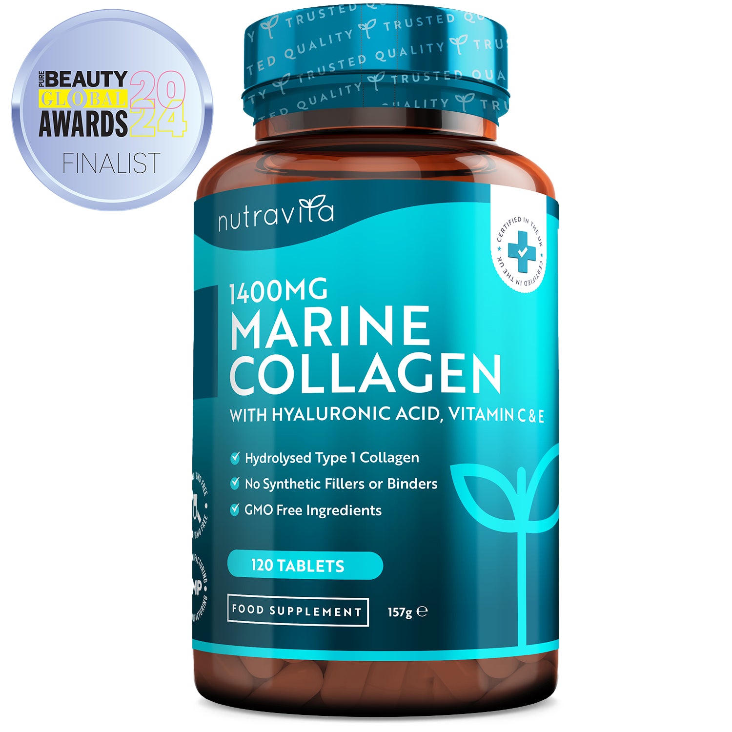 Hydrolysed Marine Collagen with Hyaluronic Acid 1400mg