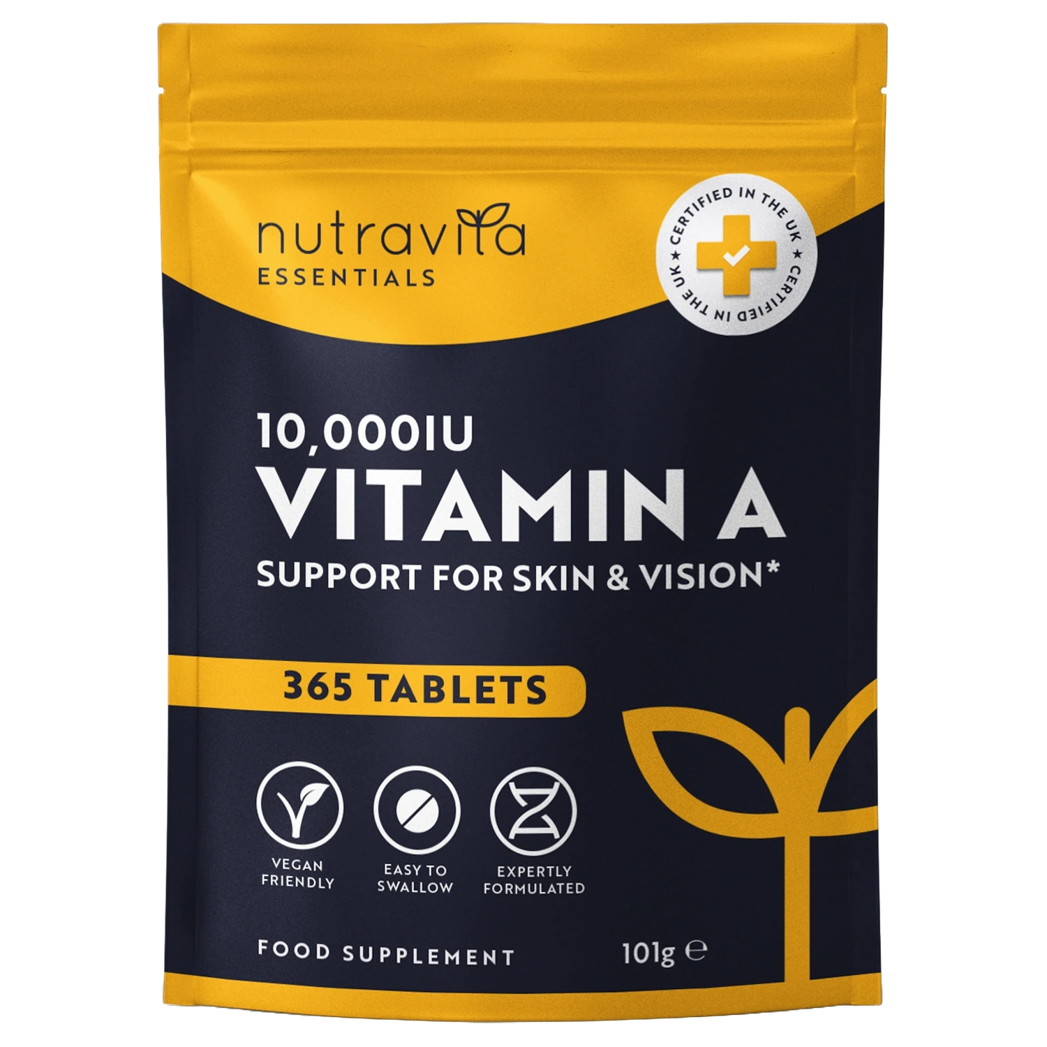 Vitamin A 10,000 IU Essentials 365 Tablets