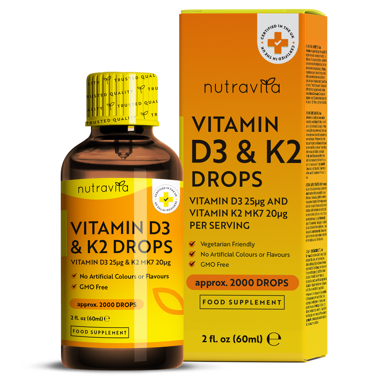 Vitamin D3 & K2 Drops 2,000 Vegetarian Drops per Bottle