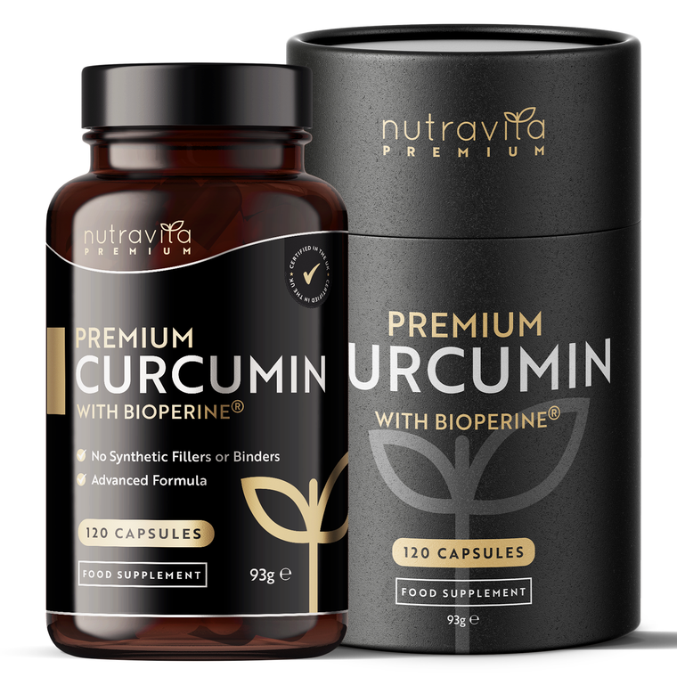 Premium Curcumin 95% Curcuminoids with Bioperine® - 120 High Strength Vegan Capsules