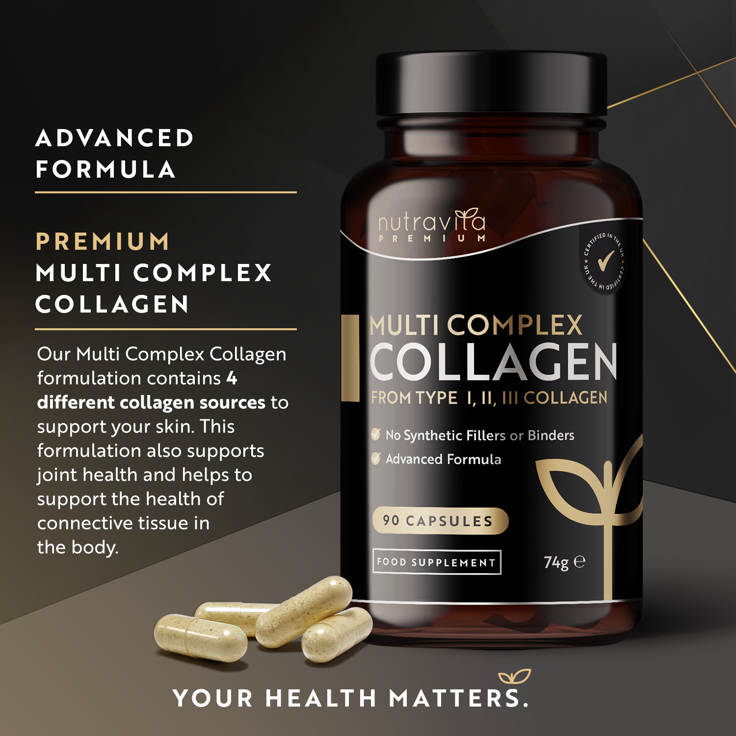Premium Multi Collagen Protein Capsules 90 Capsules