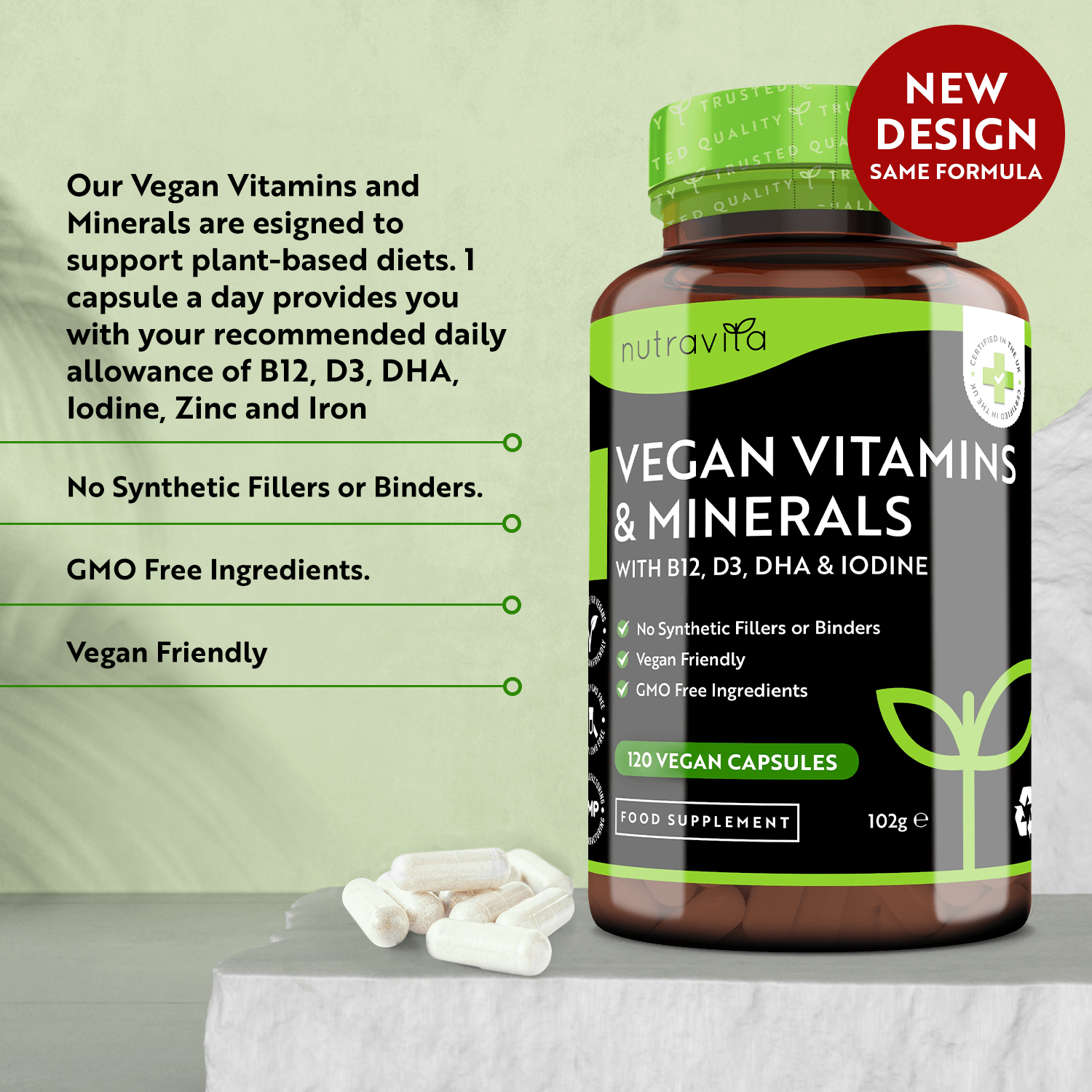 Vegan Essential Multivitamin 120 Vegan Capsules