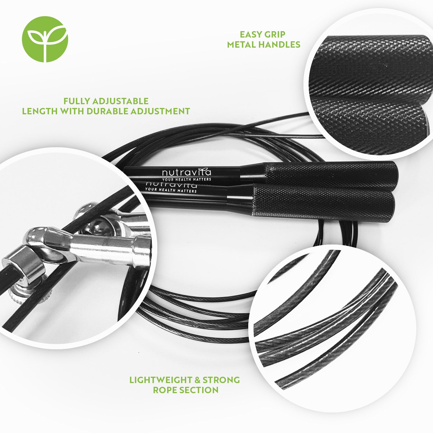 Skipping Rope - Adjustable & Lightweight for Fitness
