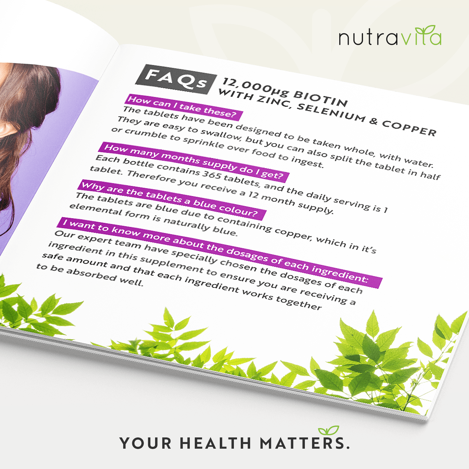Biotin 12,000ug with Albion™ Zinc, Selenium & Copper 365 Vegan Tablets