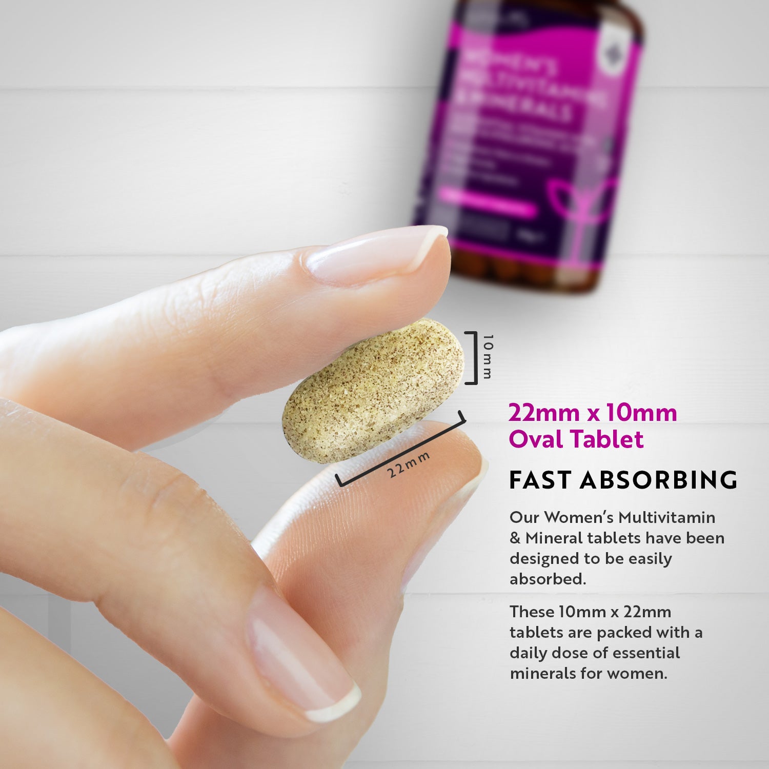 Women's Multivitamins with Biotin and Hyaluronic Acid 180 Vegan Tablets