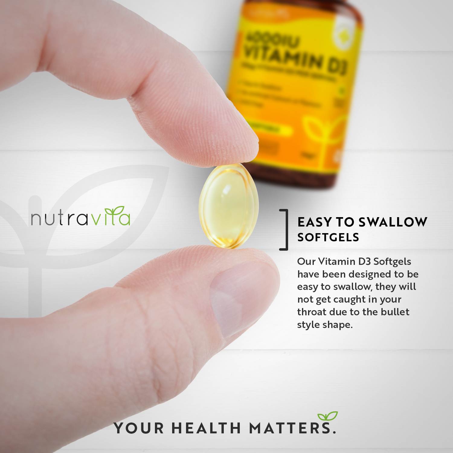 Vitamin D3 4000IU (100ug) Softgels 400 Days Supply