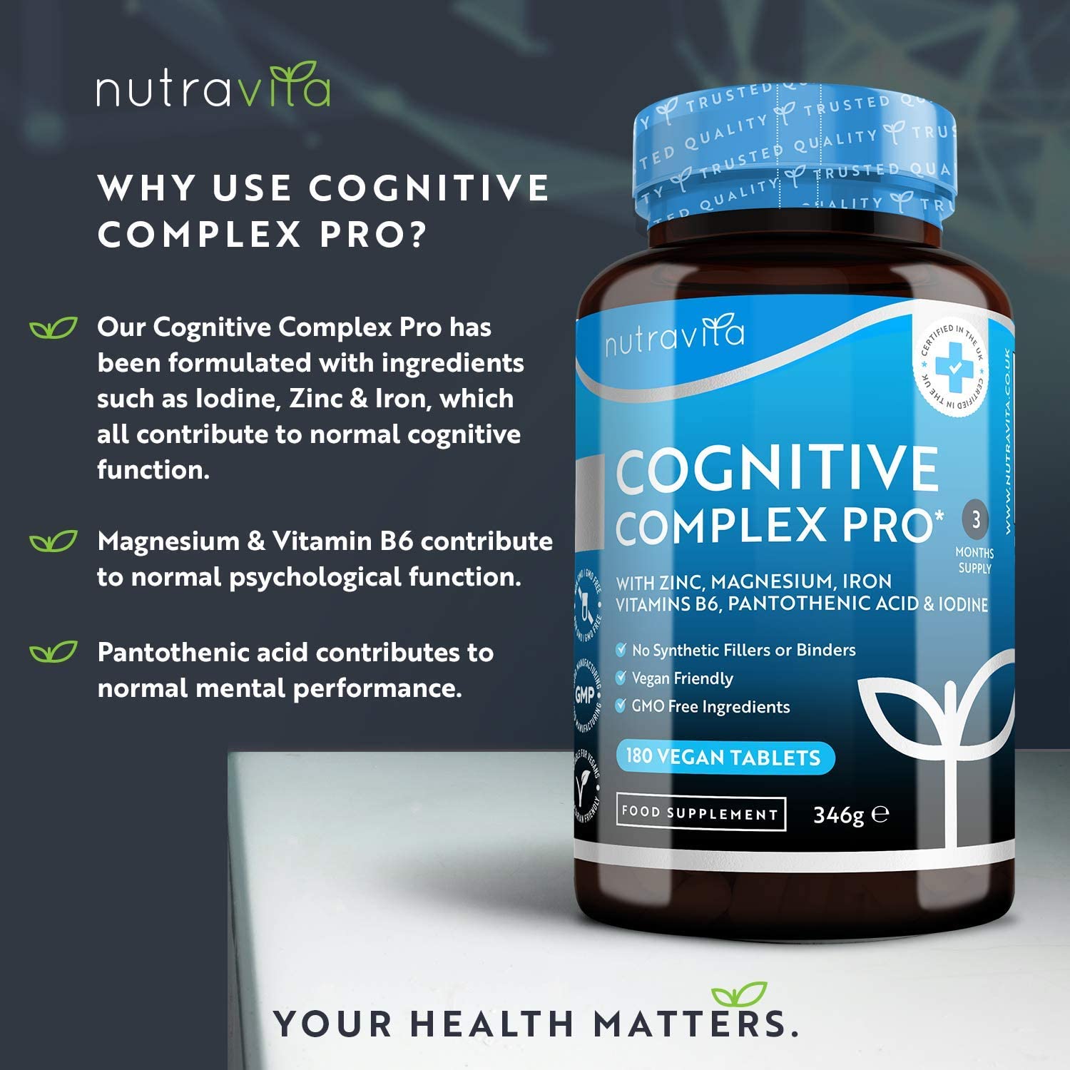 Cognitive Complex Pro 180 Vegan Tablets
