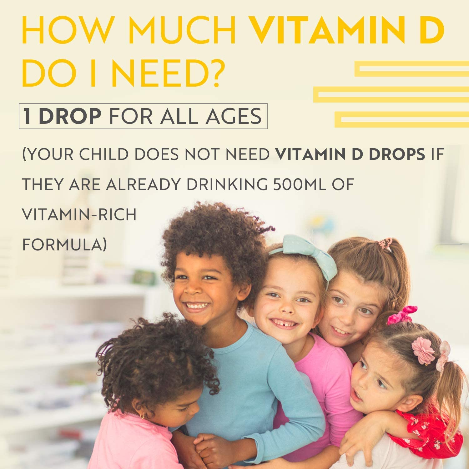 Vitamin D3 Drops for Children 60ml 400 IU/10ug per Drop