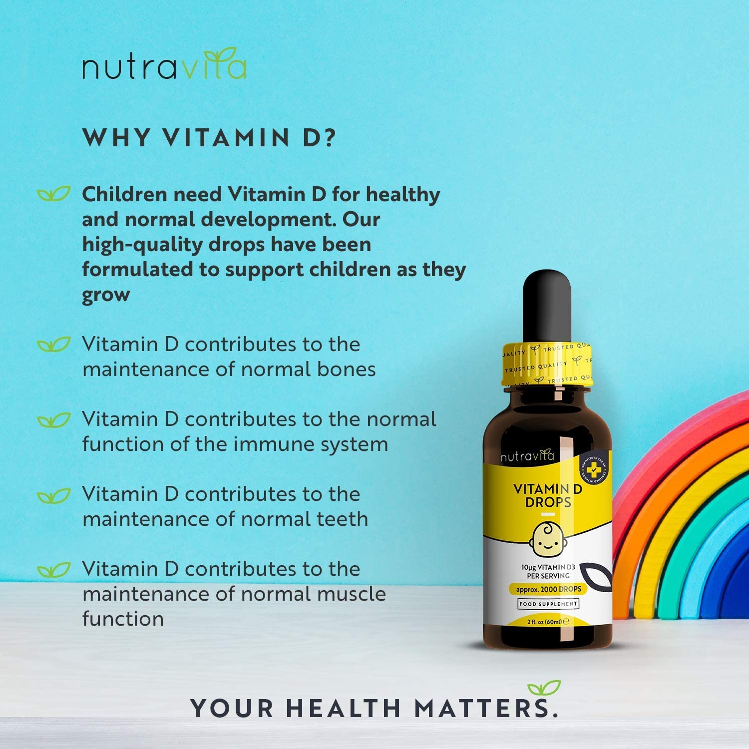 Vitamin D For Children Vitamin D3 Drops Nutravita — Nutravita
