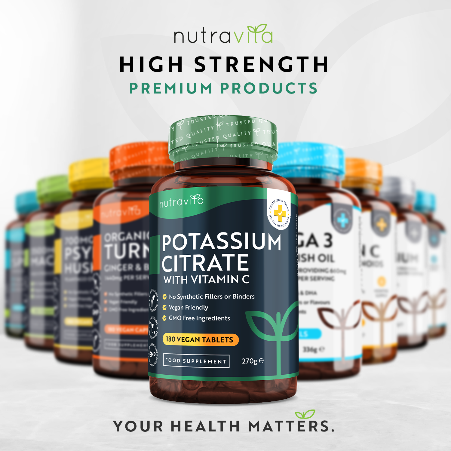 Potassium Citrate with Vitamin C - 180 Vegan Tablets