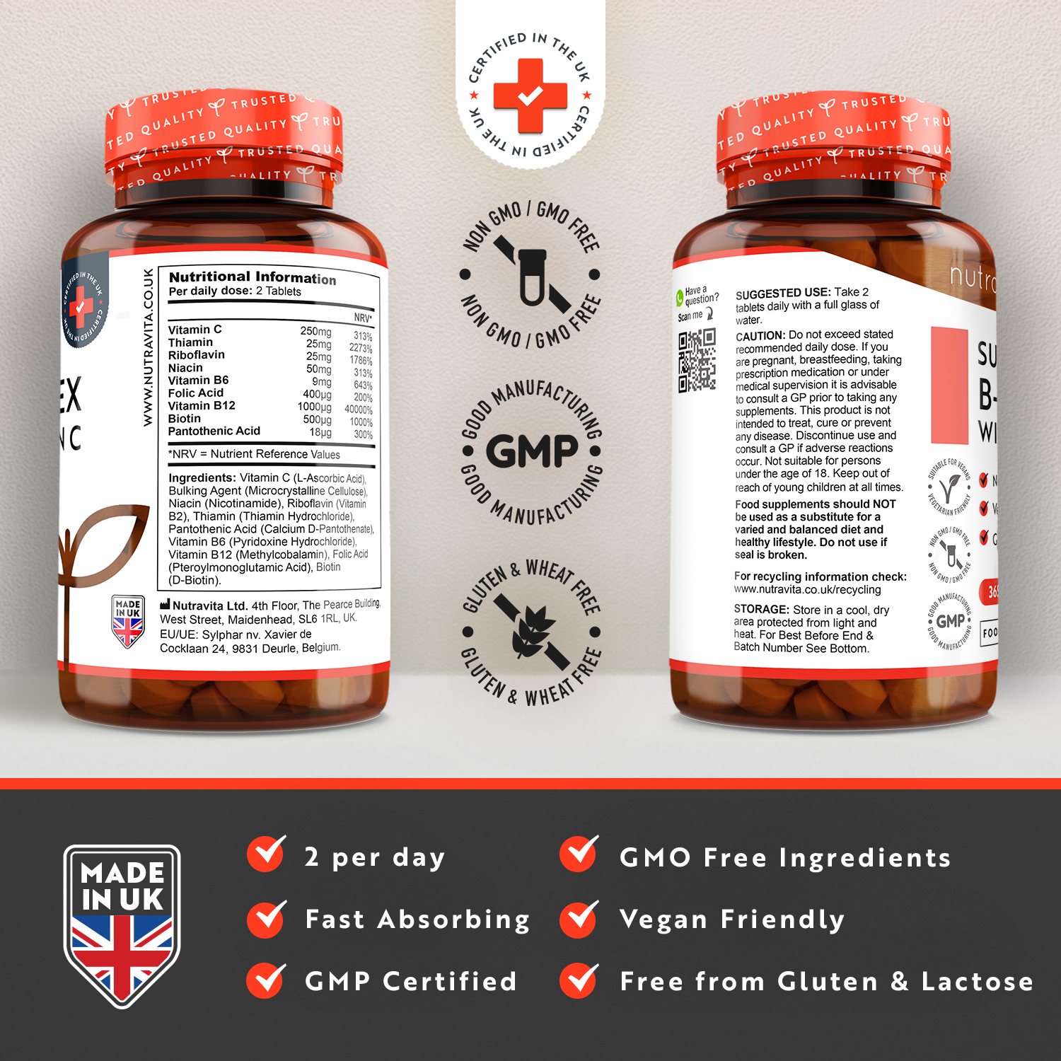 Super Vitamin B Complex 365 Tablets