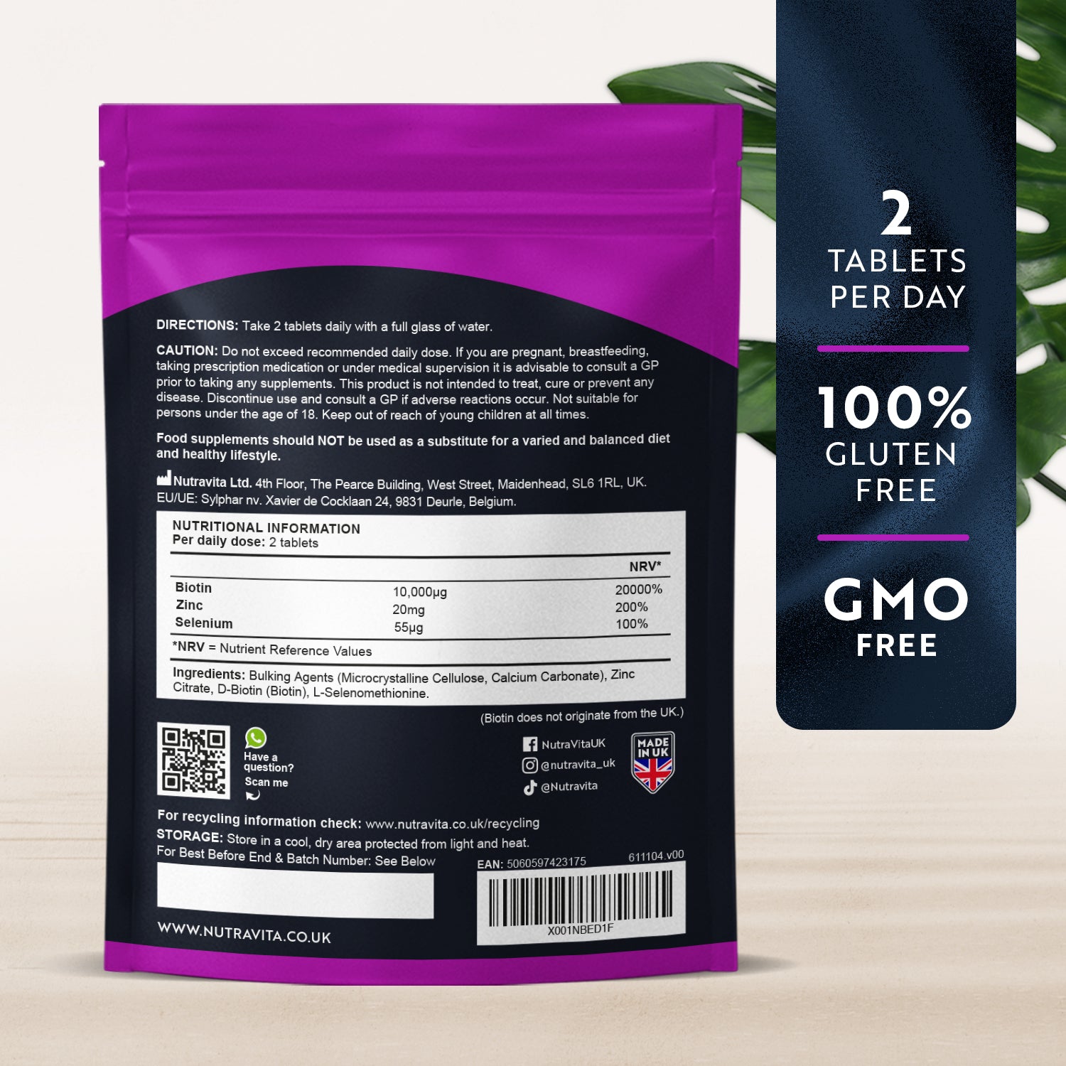 Biotin 10,000mcg Essentials 180 Tablets