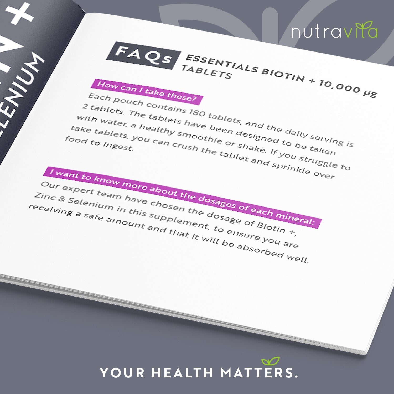 Biotin 10,000mcg Essentials 180 Tablets