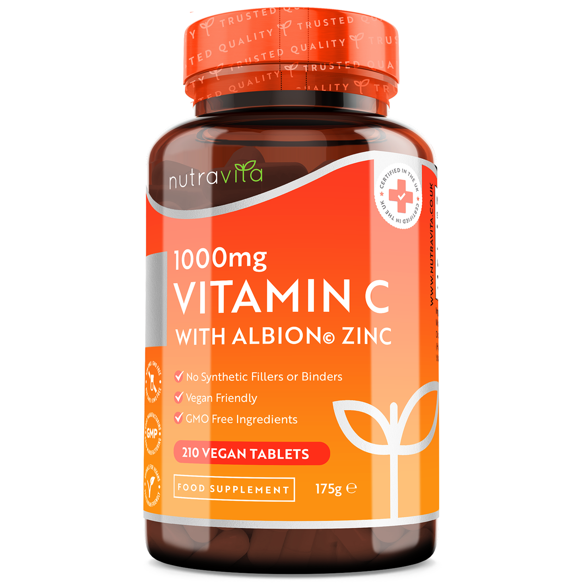 Vitamin C and Zinc Tablets Vitamin C 1000mg with Albion® Zinc 15mg