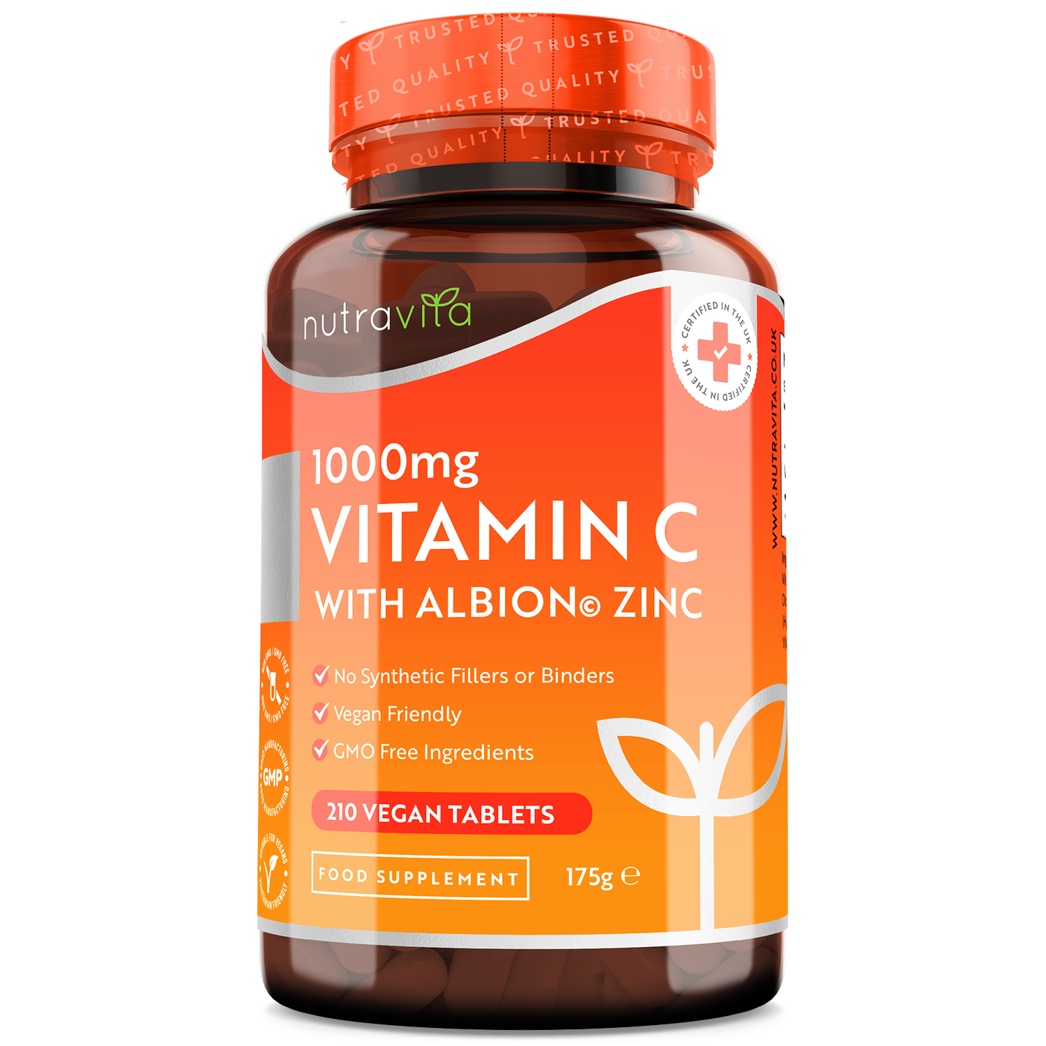 Vitamin C and Zinc Tablets - Vitamin C 1000mg with Albion® Zinc 15mg