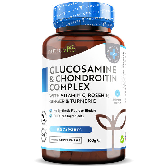 Glucosamine Chondroitin 180 Capsules with Turmeric, Ginger & Vitamin C