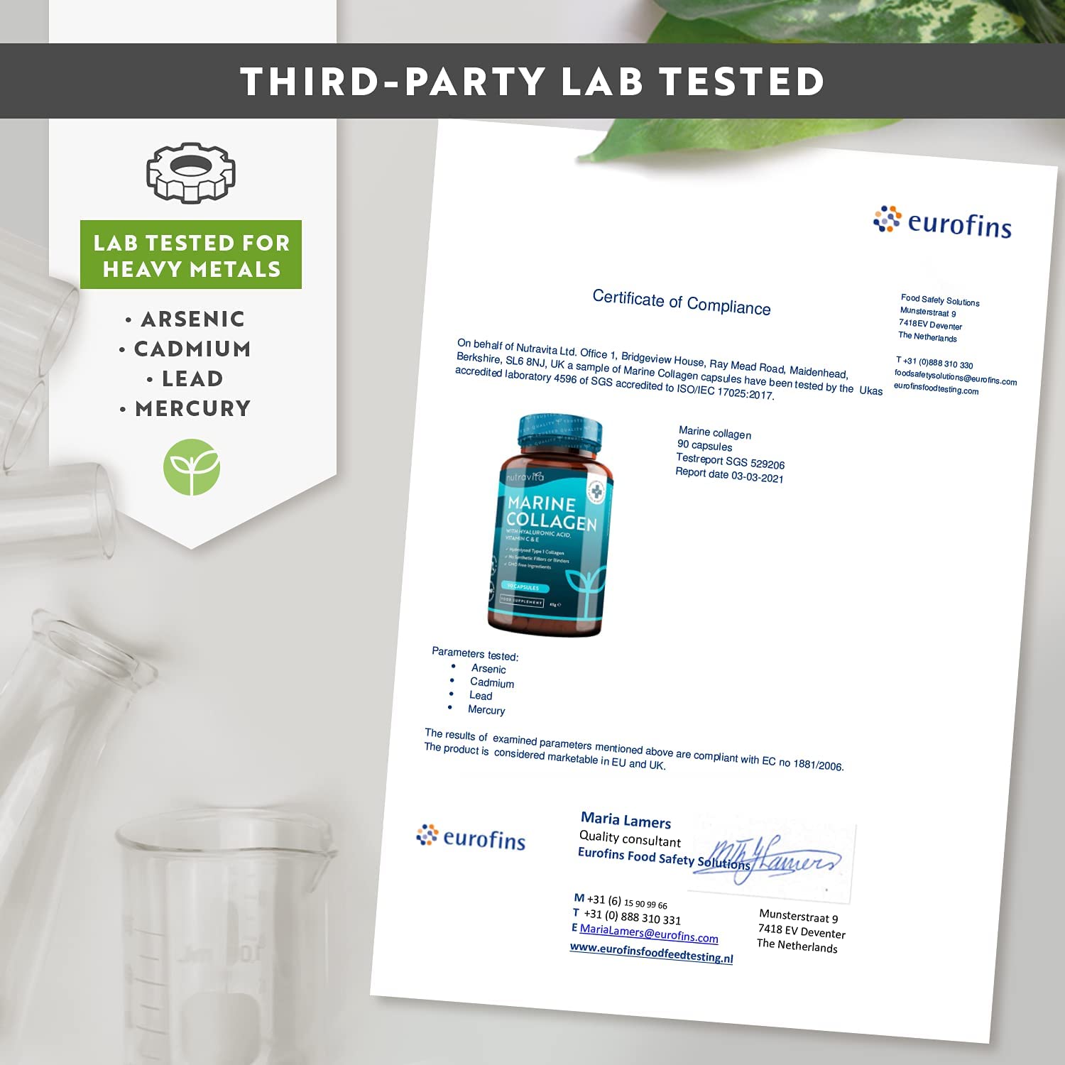 Hydrolysed Marine Collagen with Hyaluronic Acid 1000mg