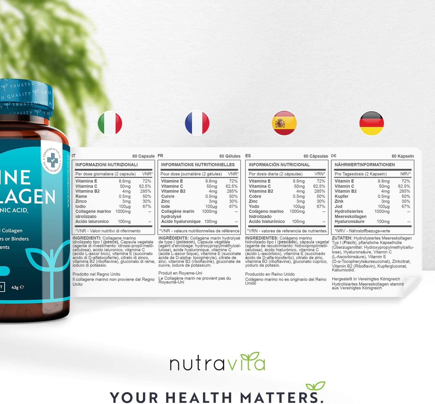 Marine Collagen 1000mg Capsules - 1 Month Supply