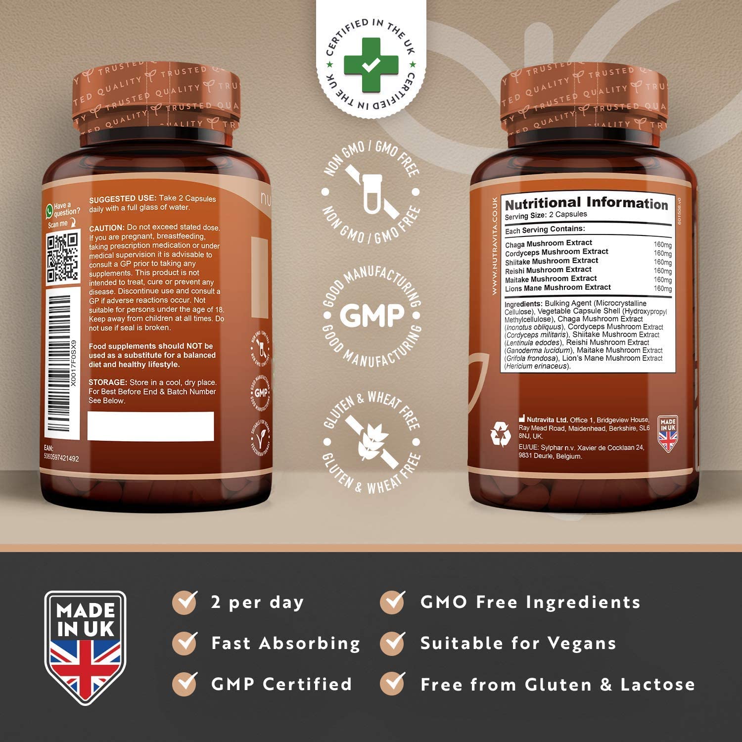 Mushroom Superblend 180 Vegan Capsules