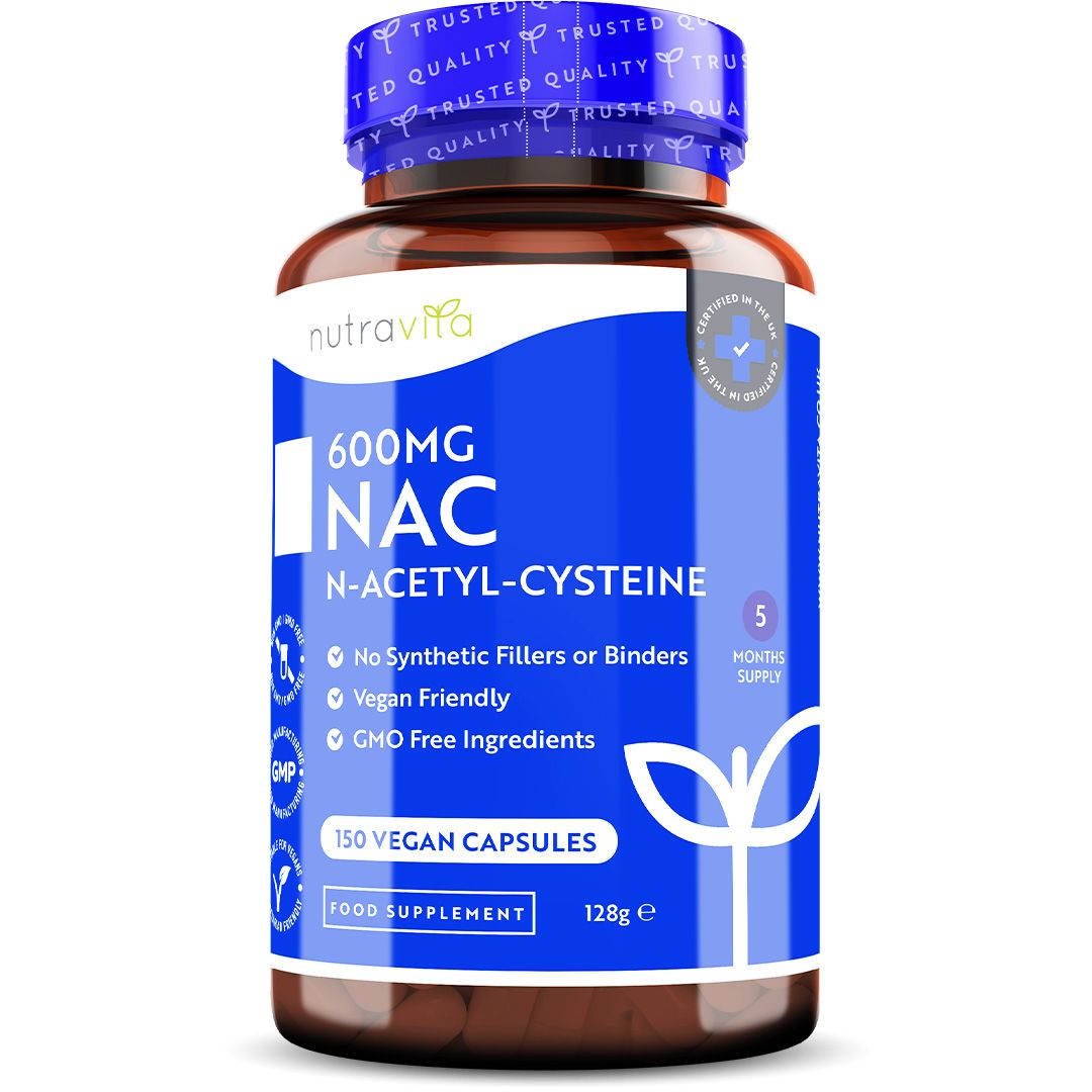 NAC N-Acetyl-Cysteine 600mg 150 Vegan Capsules