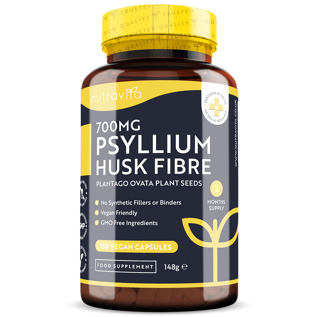 Psyllium Husk Fibre 700mg 180 Vegan Capsules